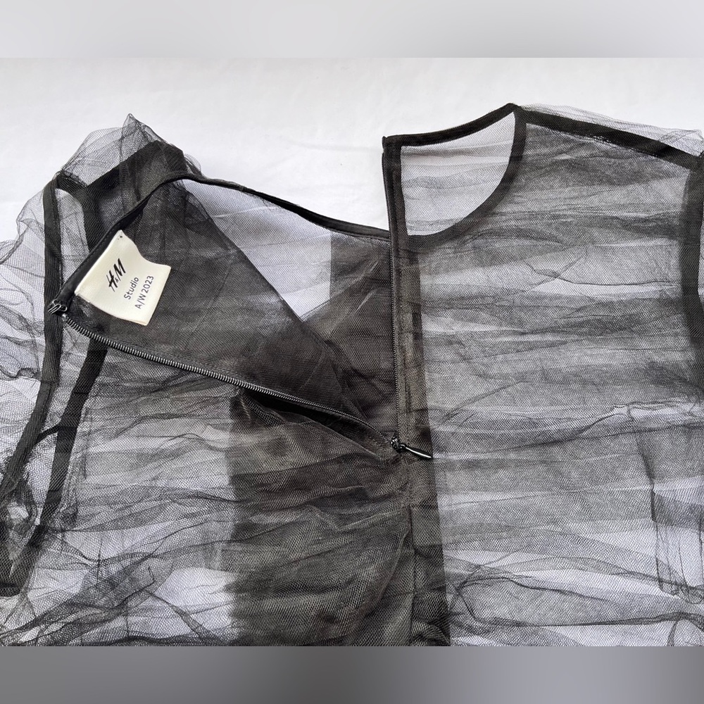 H&M Black Sheer Ruffle Blouse - Picture 16 of 16
